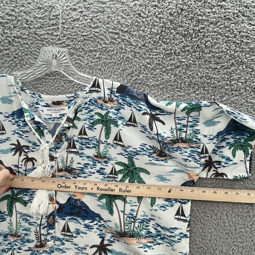 Emerson Fry Dress Womens OS White Tropical India Collection Cotton Mini Coverup - Picture 10 of 14